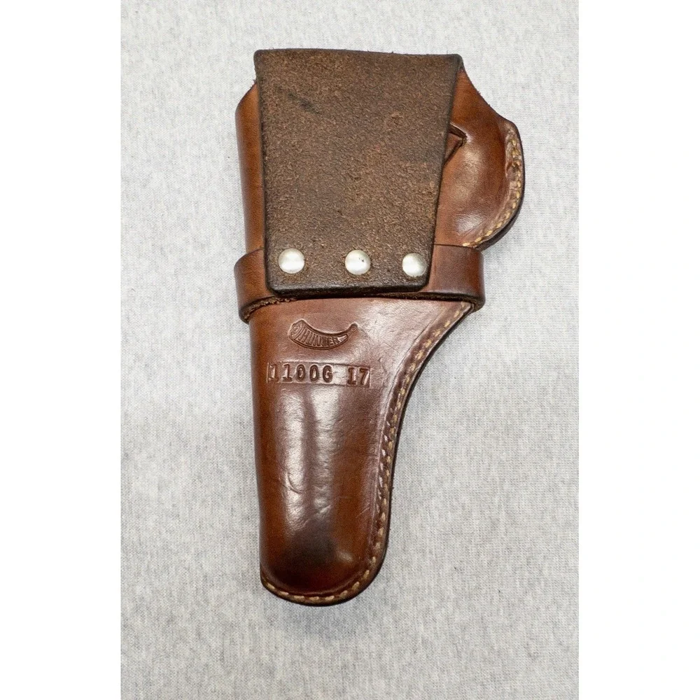 Vtg Hunter 1100G-17‎ Brown Leather Holster Hunting Shooting Sports Tactical